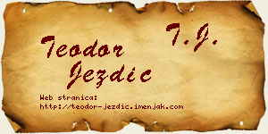 Teodor Jezdić vizit kartica